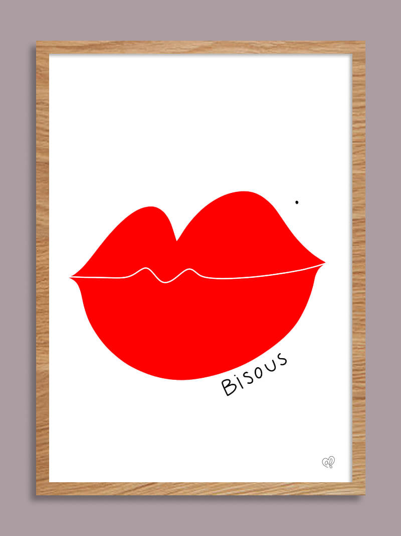 Bisous - Affiche A4 ou A3