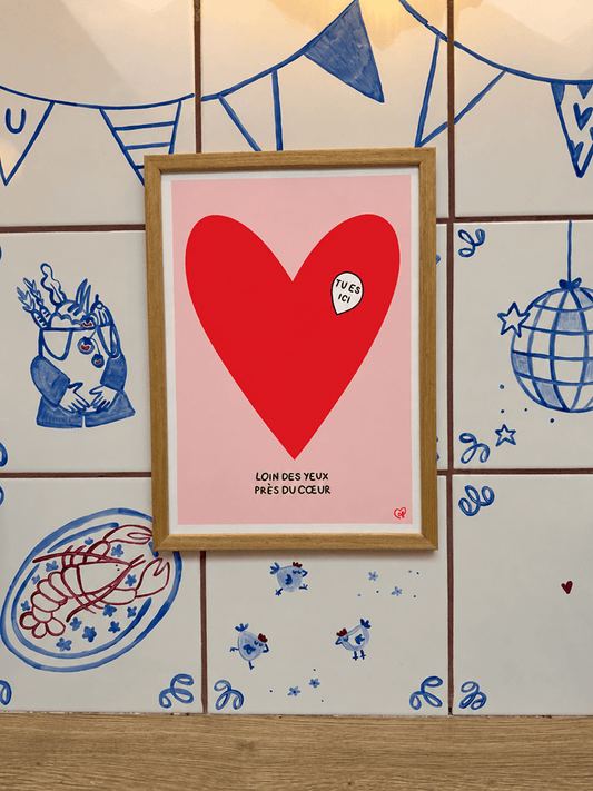 Loin des yeux, près du coeur - Affiche A4