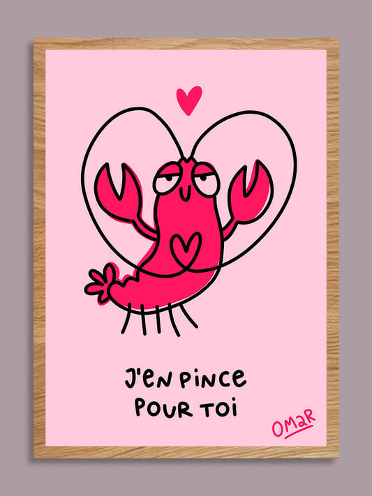 J'en pince pour toi - Affiche A5