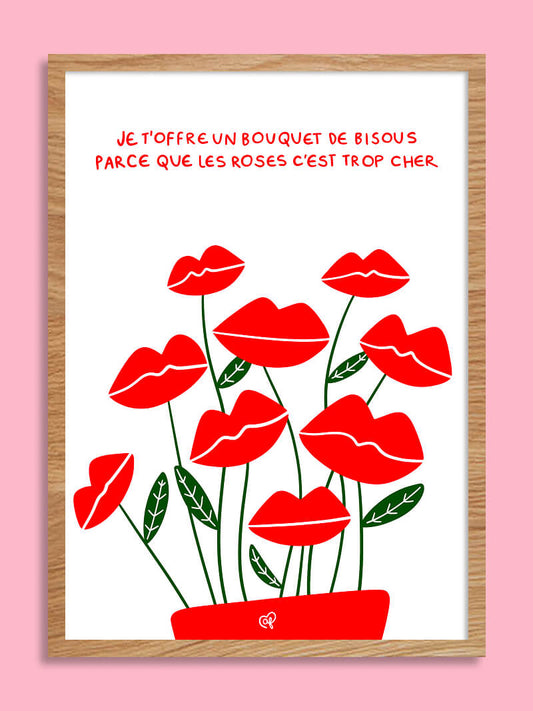 Bouquet de bisous - Affiche A5