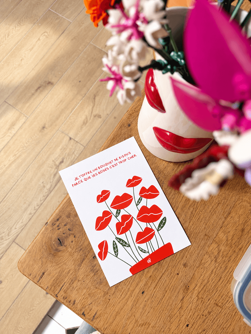 Bouquet de bisous - Affiche A5