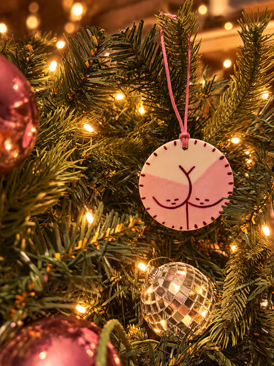Boule de Noël en porcelaine