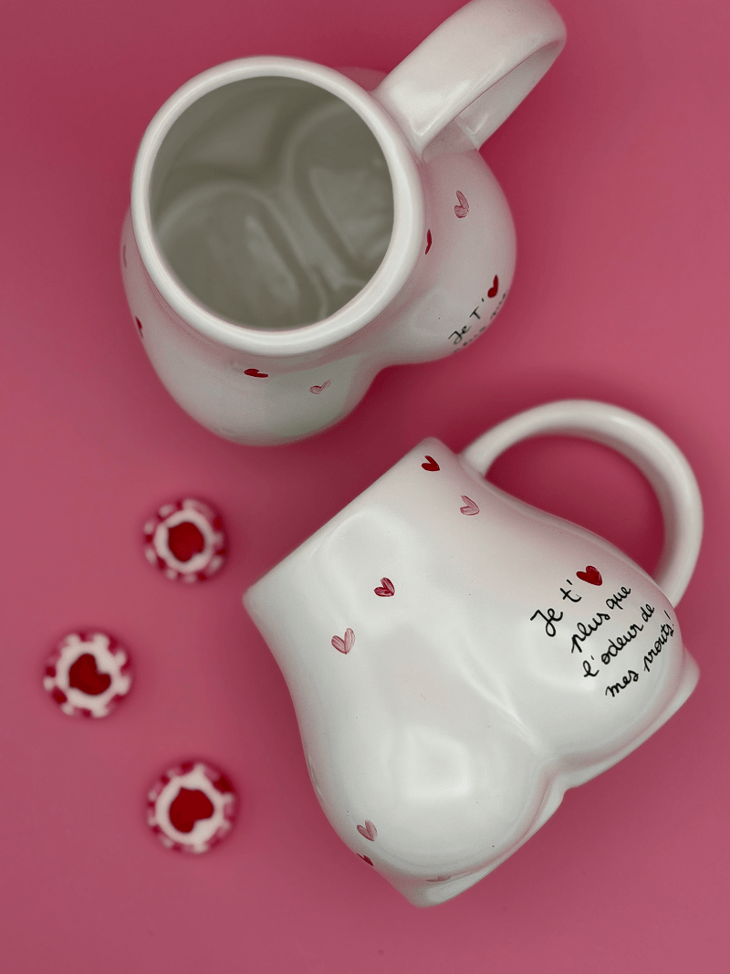 Je t'aime plus que l'odeur de mes prouts - Tasse en procelaine
