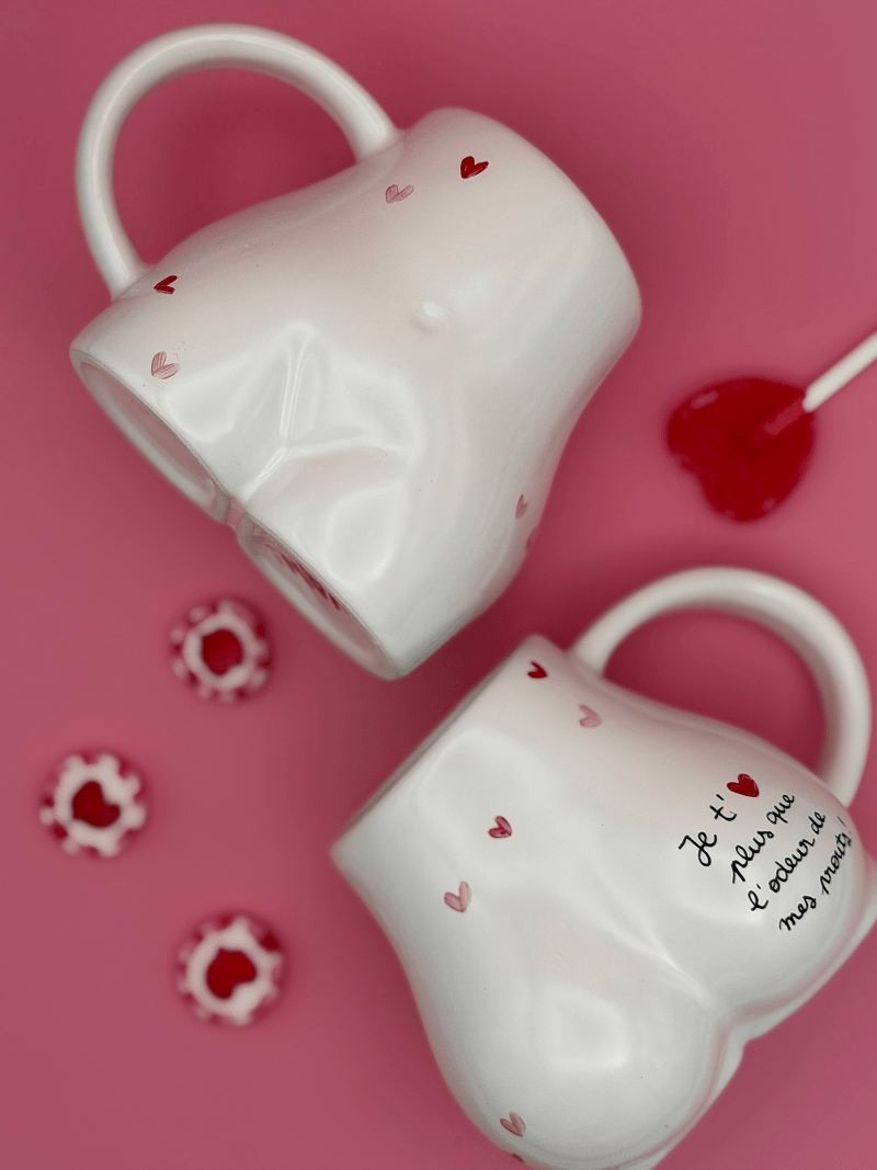 Je t'aime plus que l'odeur de mes prouts - Tasse en procelaine
