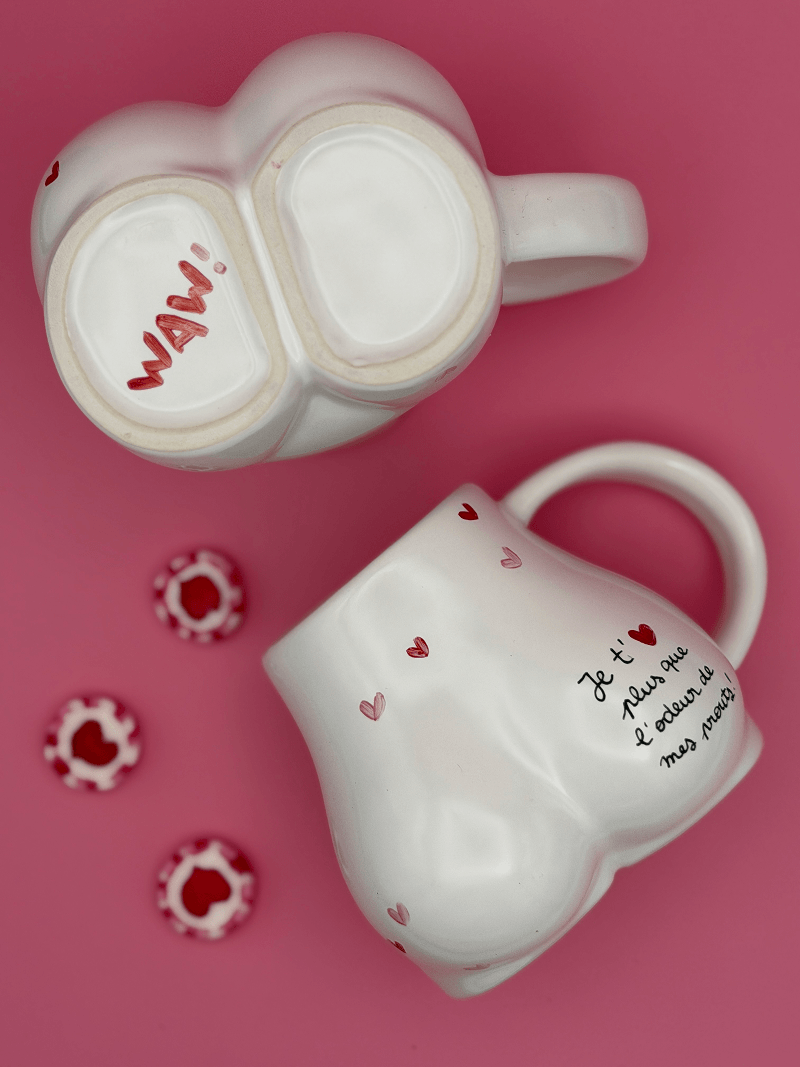 Je t'aime plus que l'odeur de mes prouts - Tasse en procelaine